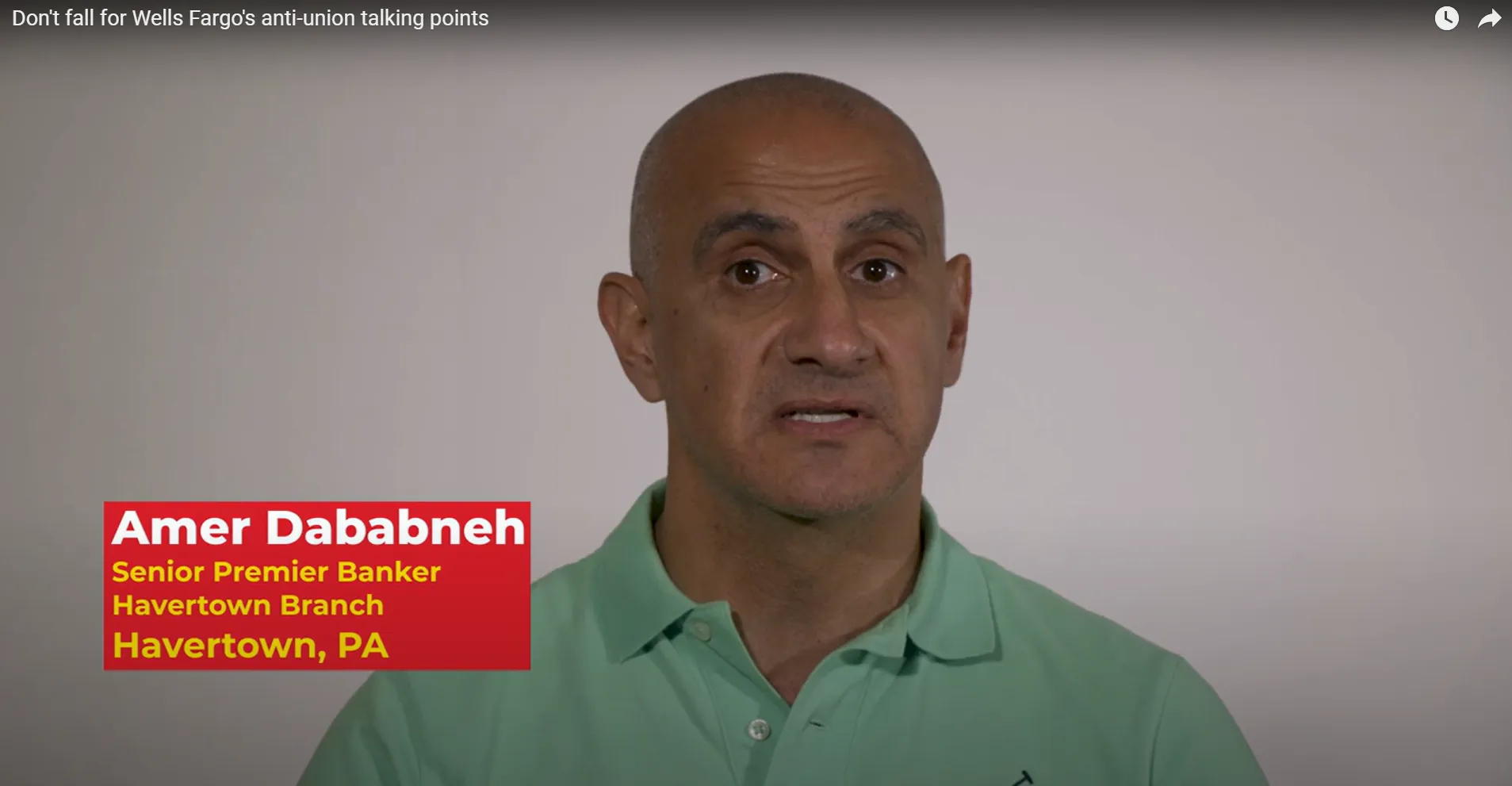 VIDEO: Don't fall for Wells Fargo's anti-union talking points
